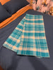 Vintage NZ wool blanket - turquoise check