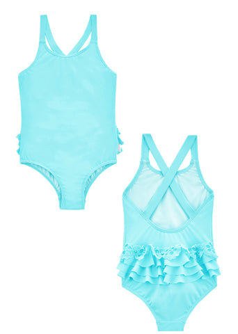 Seafolly girls swimsuit - tahiti blue